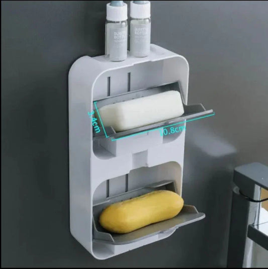 Flip Soap Box Holder Soap Dish Holder Rack Shower  Box for Shower, Bathroom, Bathtub, Kitchen Sink, Keep Soap Bars Dry, Waterproof Dustproof